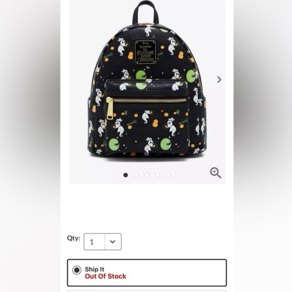 Nightmare before Christmas zero loungefly backpack
